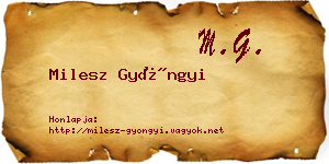 Milesz Gyöngyi névjegykártya