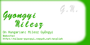 gyongyi milesz business card