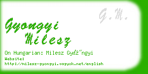gyongyi milesz business card